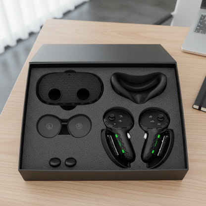 ALL-in-1 soft Silicone Controller Case for Meta Quest 3 /3S Headset Grip Protector with Battery cover For Quest 3/3S Accessories